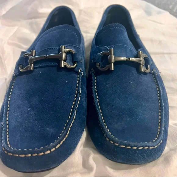 Salvatore Ferragamo Suede Men Driver Moccasin Loafers Shoes 8 $695 retail Ferragamo main image 4